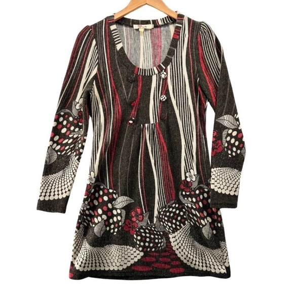ARYEH Anthropologie WOMENS M Knit Shift Sweater AVANT GARDE Y2K Vintage Dress - Picture 1 of 11